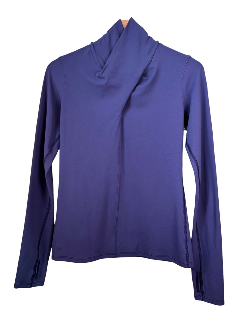 Lululemon Ethereal Long Sleeve Gatsby Blue Base Layer Shirt Size 6 High Neck